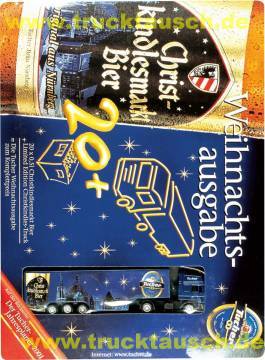Tucher Christkindlesmarkt 2000 (3/4), mit Flasche und Etikett vor Christmarkt, Blister bierkast