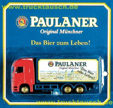 Paulaner Das Bier zum Leben! mit Stadtbild