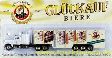 Glückauf Biere (Gersdorf) mit 5 Etiketten und Logo