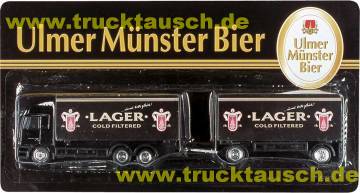 Ulmer Münster Bier (Memminger) Lager, cold filtered, mit 2 Logos