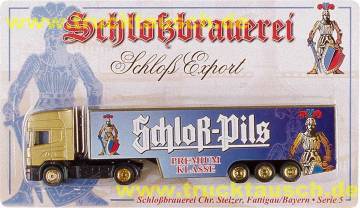 Schloßbrauerei Fattigau Pils, Serie 7, Schloß-Export mit Ritter (falsch geblistert!)