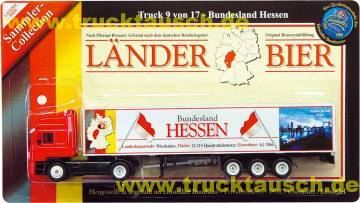 Länderbier (Lommatzsch) Nr.09, Hessen, mit Frankfurter Skyline (Einsiedler Logo auf Blister)