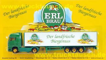 Erl-Bräu (Geiselhöring) Der landfrische Biergenuß, mit 2 Logos