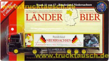 Länderbier (Lommatzsch) Nr.11, Niedersachsen, mit Eulenspiegel-Denkmal (Einsiedler Logo auf Bli