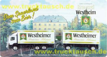 Westheimer Premium Pilsener, mit Logo, Blister unten 2* bis Kartenrand- Aufl. 2.999