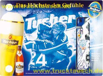 Tucher Ice Tiger Edition (1/4), mit Tucher Logo (Etikett), Blister bierkastengroß