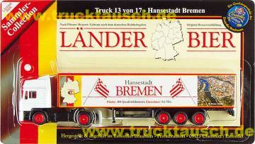 Länderbier (Lommatzsch) Nr.13, Bremen, mit Bremer Altstadt (Einsiedler Logo auf Blister)