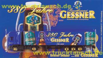 Gessner (Sonneberg) 380 Jahre, mit 4 Pils-Bügelflaschen