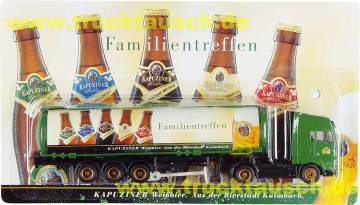 Kapuziner Weizen (Kulmbach) Familientreffen, mit 5 Flaschen und Glas