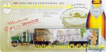 Meininger 2002-April, mit 3 Etiketten und Frau vor Wasser