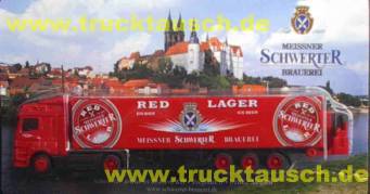Meissner Schwerter Red Lager, Eis Bier, mit 2 Logos, mit Mitnahmestapler