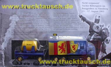 Tucher Ritterspiele 2003 (3/4), mit Wappen auf gelben Grund