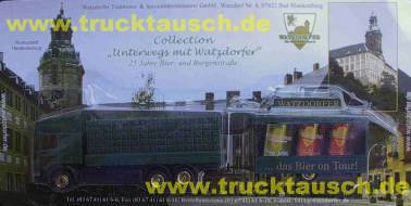 Watzdorfer Unterwegs 03, WA18, Schankwagen mit 3 Flaschen, Blister: Heidecksburg, Rudolstadt