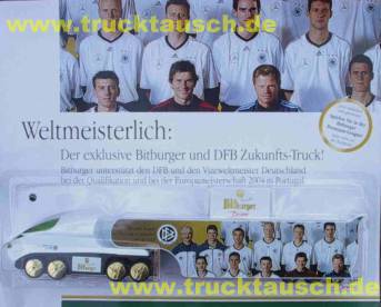 Bitburger DFB Zukunfts-Truck, mit Fußballern