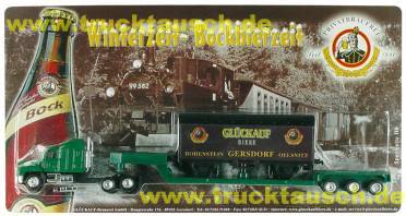 Glückauf Biere (Gersdorf) Winterzeit-Bockbierzeit, mit Güterwagon