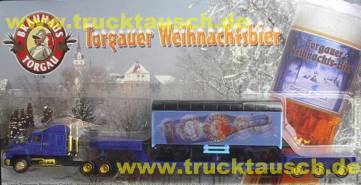 Torgauer Weihnachtsbier (2004) mit Güterwagon, 3D Aufkleber