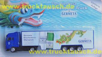Germeta Quelle Drachenboot-Olympiade 2005, mit 2 Flaschen und Drachen
