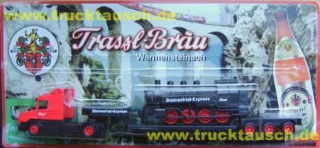 Trassl Bräu (Warmensteinach) Steinachtal-Express, mit Dampflok