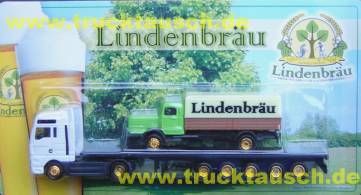 Lindenbräu (Waldbronn) mit MAN Büssing auf 5-Achs Flachpritsche