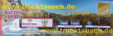 Kauzen Bräu (Ochsenfurt) Nr.30, Ein langer Zug zum Genuss, mit Metallfässern und Stapler