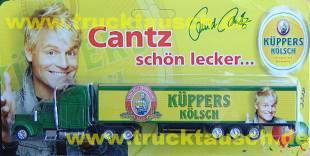 Küppers Kölsch Cantz schön lecker, mit Logo und Mann