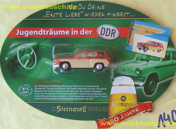 Sternquell (Plauen) DDR Jugendträume 5/2007, Moskwitsch 423 Kombi (1958), 1/64