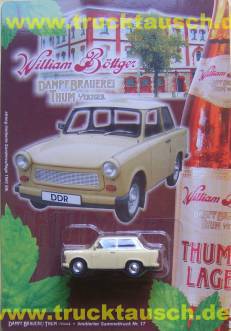 Thum, Dampfbrauerei W. Böttger Nr.17, Trabant 601 Limousine, 1/64- Aufl. 1.600