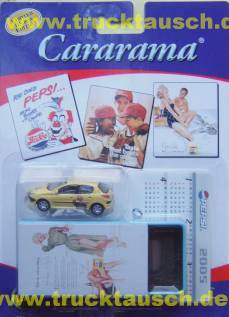 Pepsi - Cararama Kalender 2005 21/24, Peugeot 206, Bj. 1998 (1/72) mit Blechdose