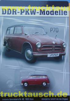 DDR PKW Modelle Nr.46, AWZ P70 Kombi, 1/64- Aufl. 1.600
